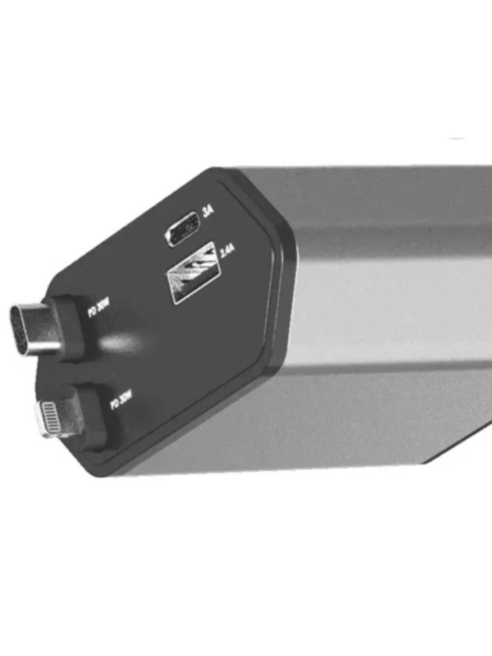 ZSOU 4-In-1 Retractable Car Charger USB-C Fast Speed Cables Dual USB Max Output
